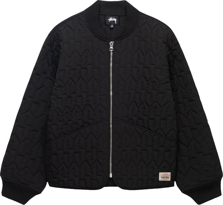 Куртка Stussy S Quilted Liner Jacket 'Black', черный