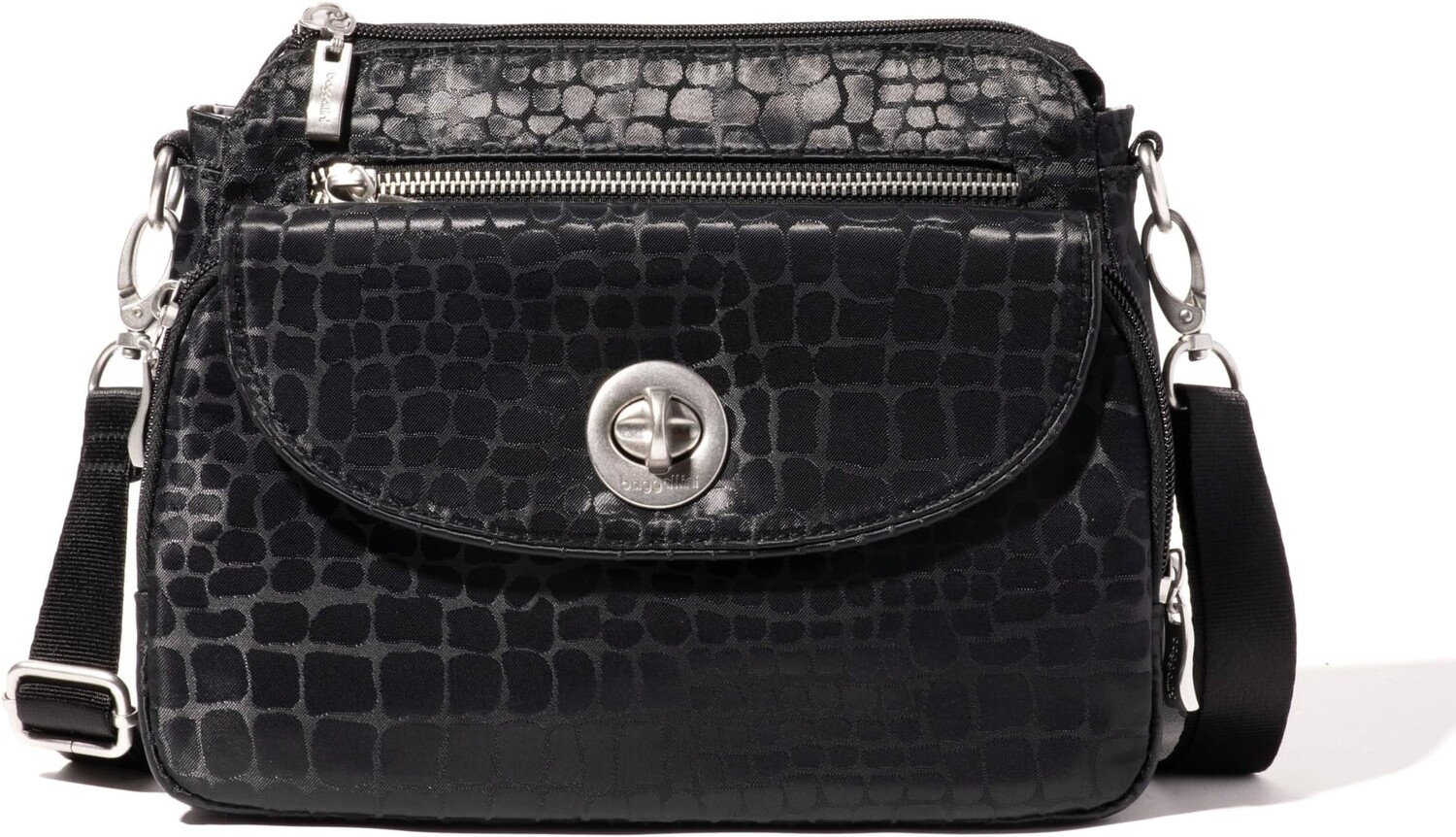 

Сумка через плечо Calais Baggallini, цвет Black Croc Jacquard