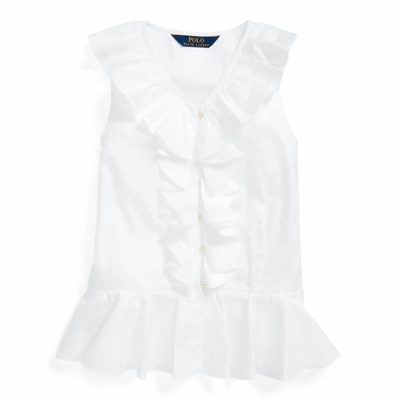 Блузка Ralph Lauren однотонная блузка женский топ 2022 свободная повседневная винтажная блузка на пуговицах женское мини платье рубашка без рукавов женские р
