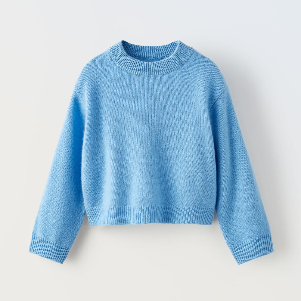 Свитер детский Zara 100% Cashmere, голубой свитер cashmere seamless zara серый