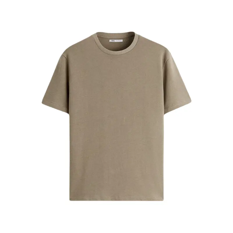 

Футболка ZARA Basic knit, серо-коричневый