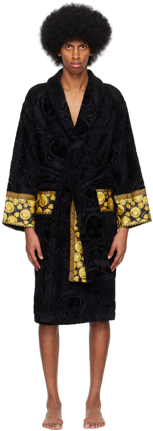 

Черно-золотой халат I Heart Baroque Versace Underwear