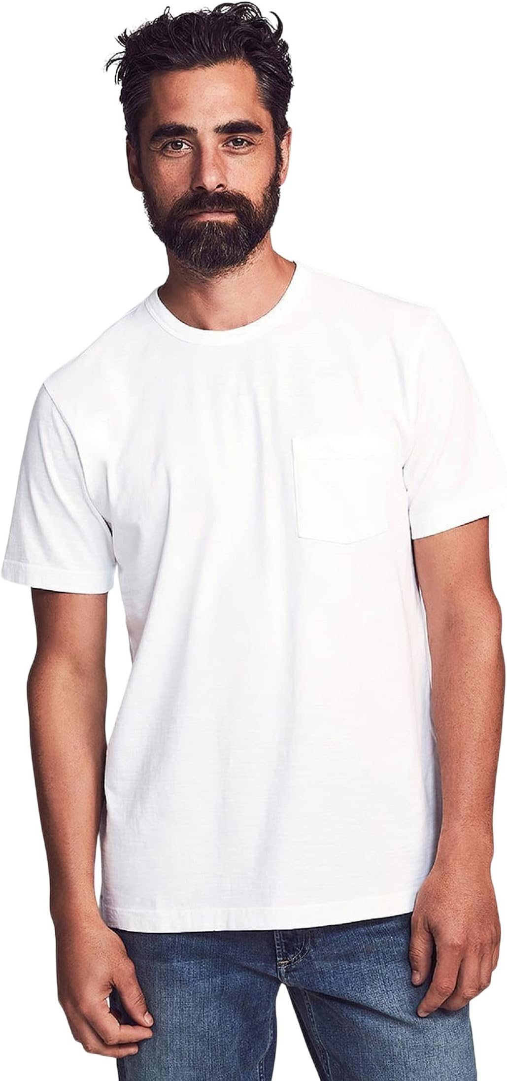 цена Выцветшая футболка с карманами Faherty, белый