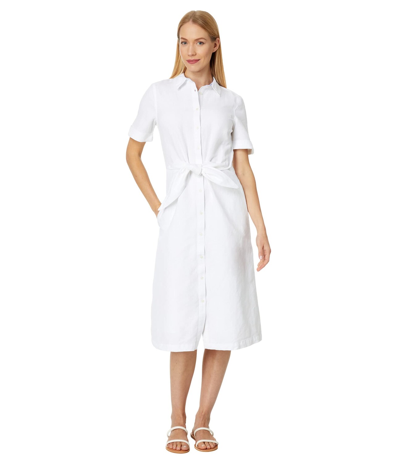 

Платье Vineyard Vines, Tie-Front Linen Dress