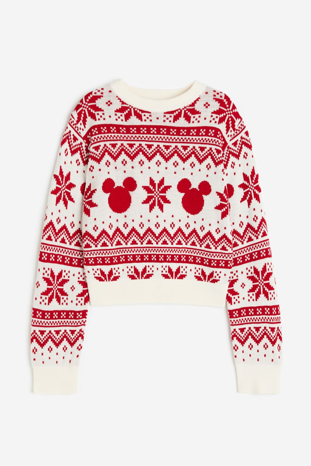 

Джемпер H&M Disney Lilo & Stitch Jacquard-knit, белый/красный