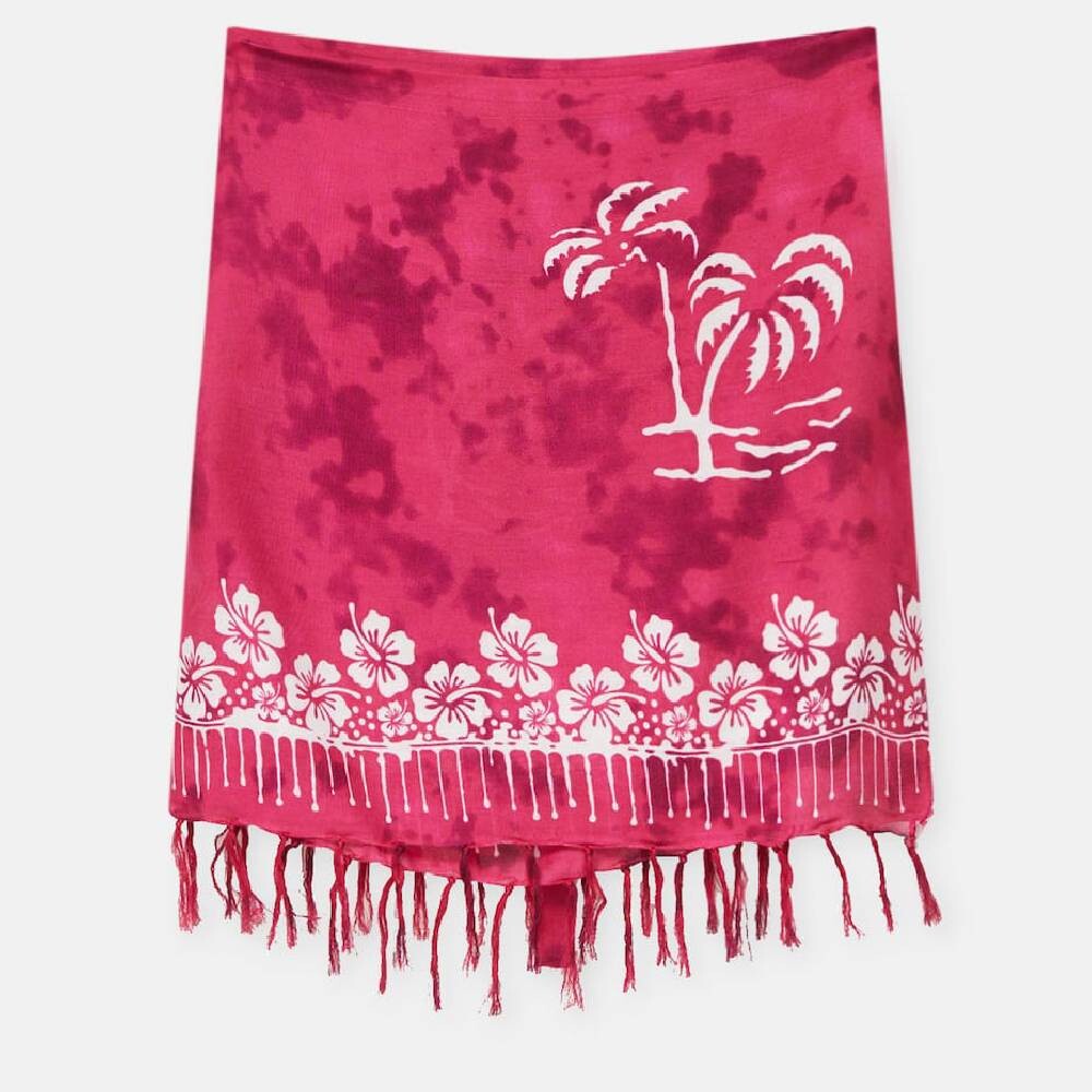 

Саронг Pull&Bear Fuchsia Palm Trees, розовый