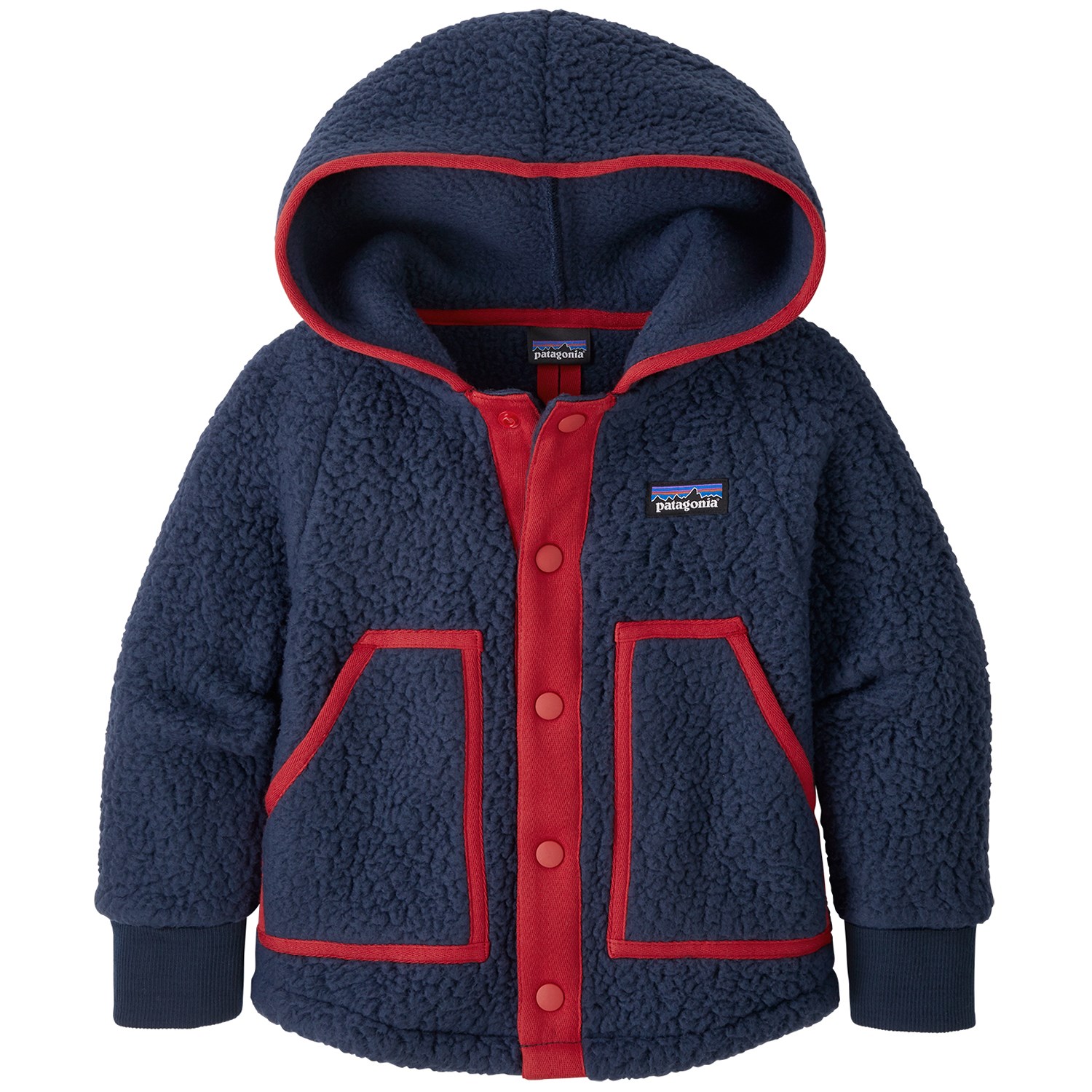 куртка легкая для малышей uniqlo washable zipped темно синий Куртка Patagonia для малышей, темно-синий / красный