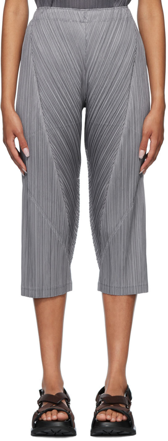 

Серые толстые брюки 1 Брюки Pleats Please Issey Miyake