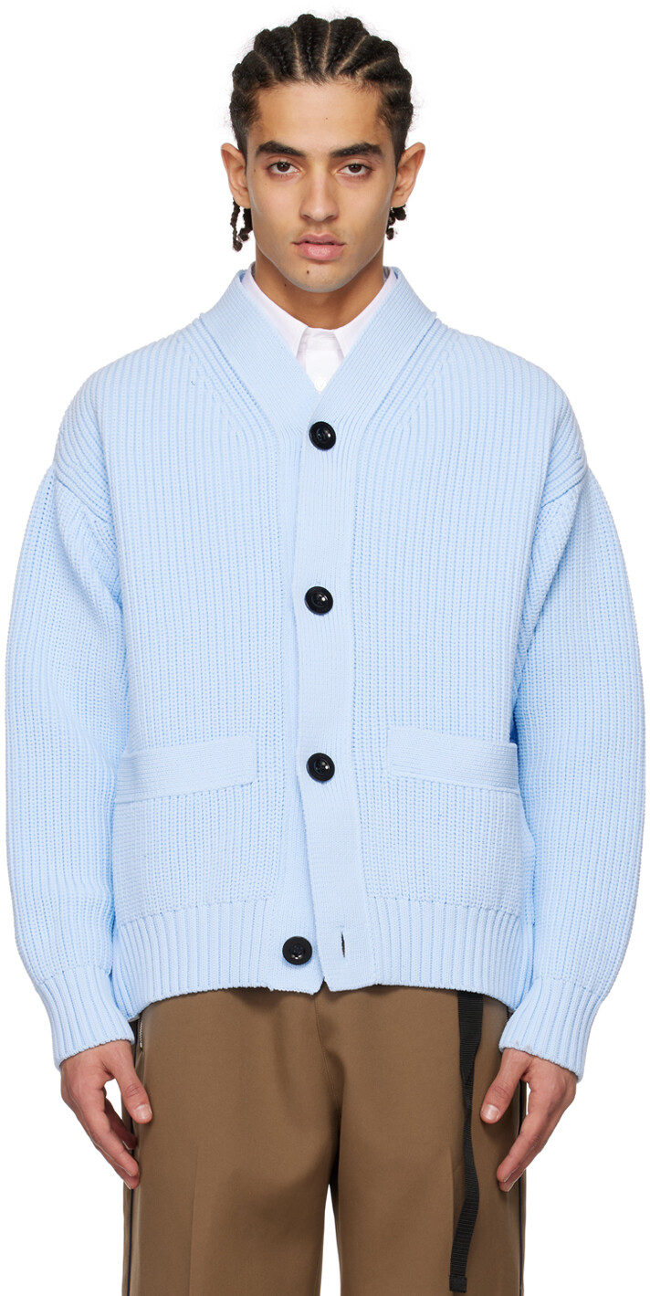 

Синий кардиган с разрезами sacai