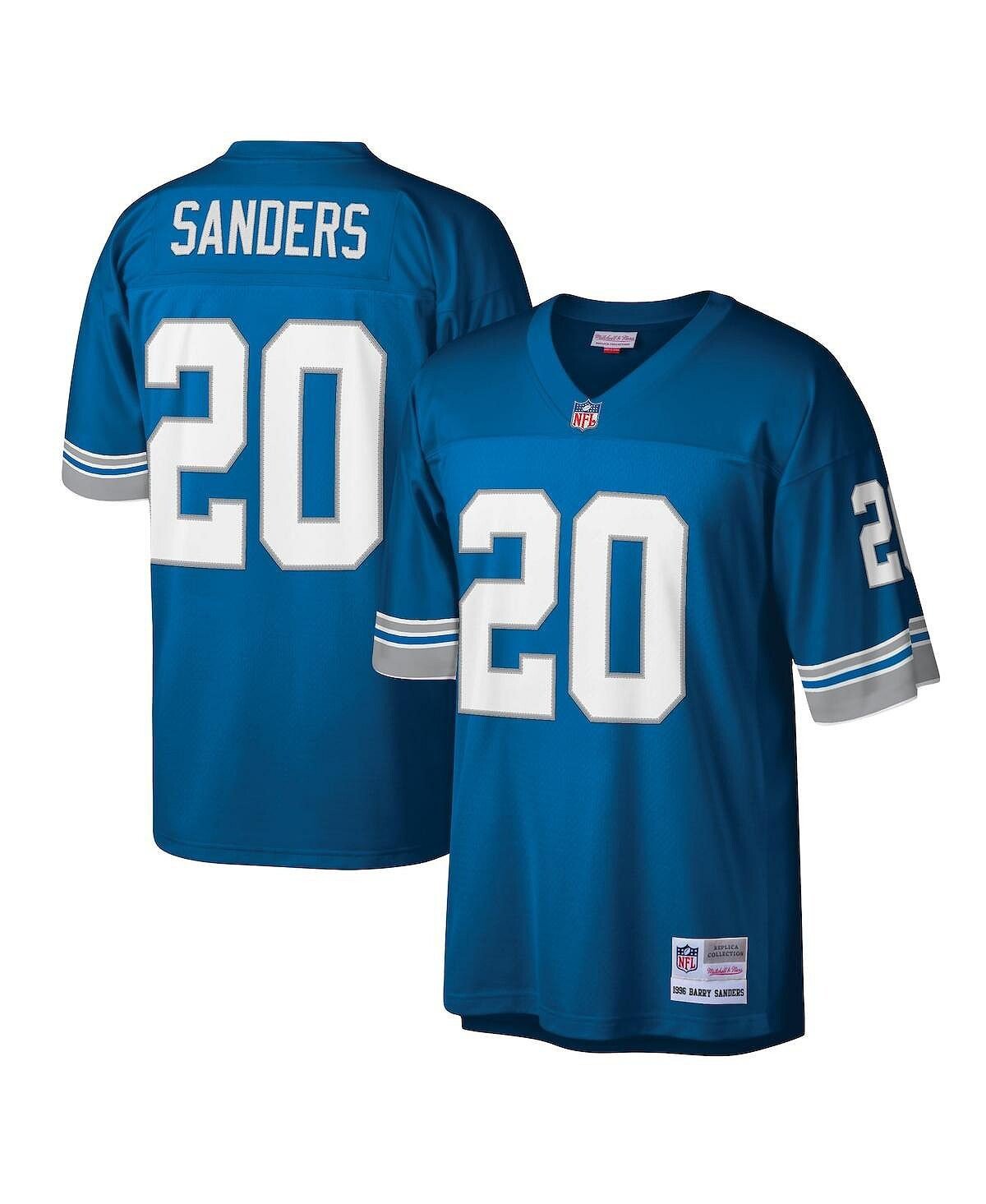 

Футболка Mitchell & Ness Men's Barry Sanders Blue Detroit Lions Legacy, синий