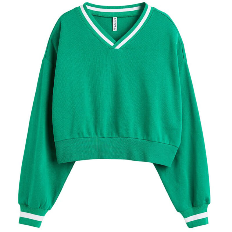 

Свитшот H&M V-neck, зеленый