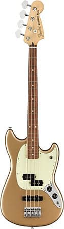 цена Fender Player Mustang Bass PJ Pau Ferro Firemist Gold 0144053 553