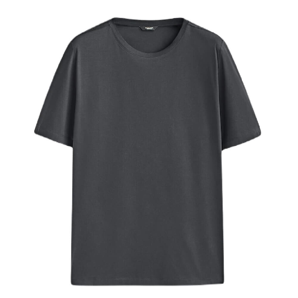 

Футболка Massimo Dutti Short Sleeve Mercerised, серый