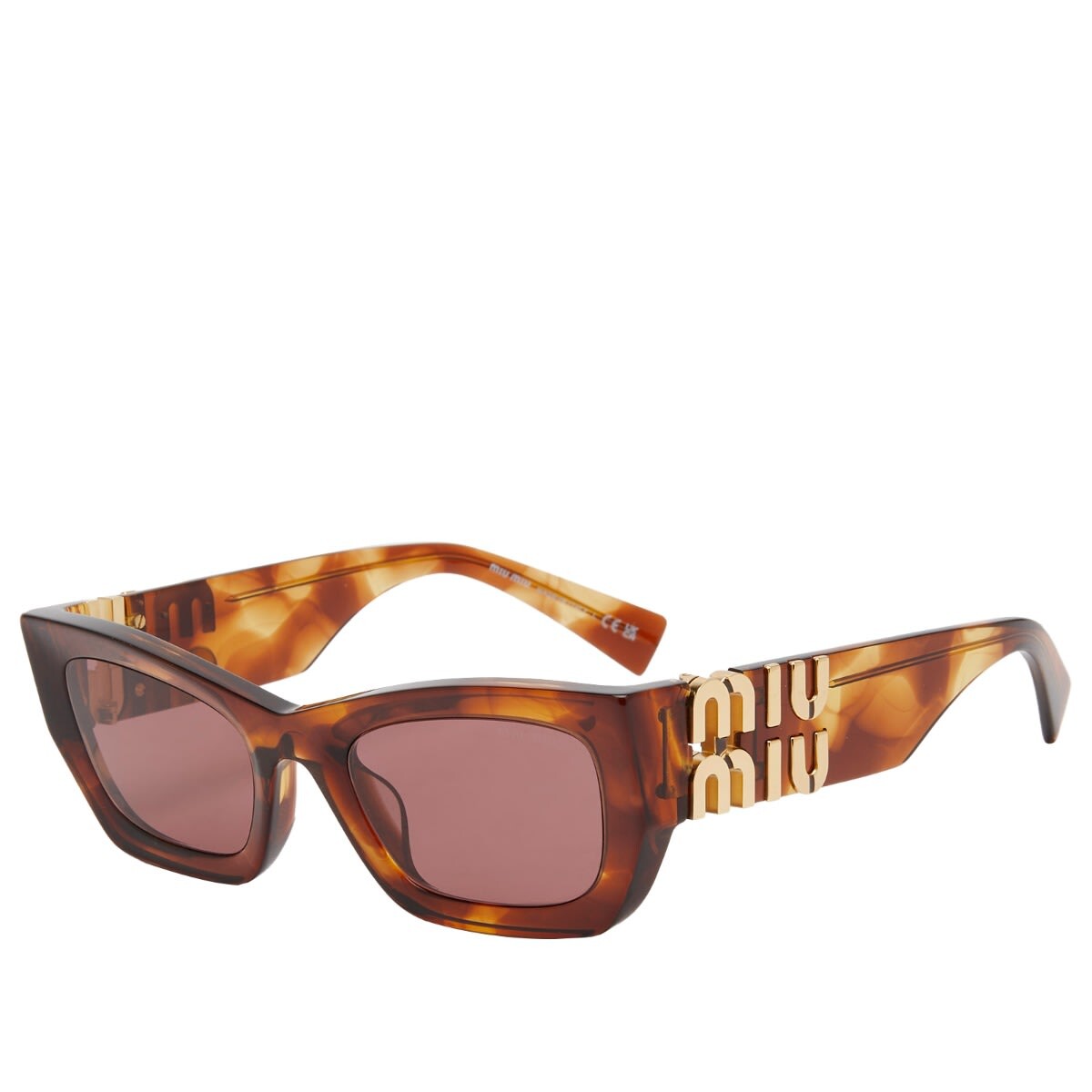 

Солнцезащитные очки Miu Miu Eyewear 09Ws Sunglasses, цвет Striped Tobacco & Dark Violet