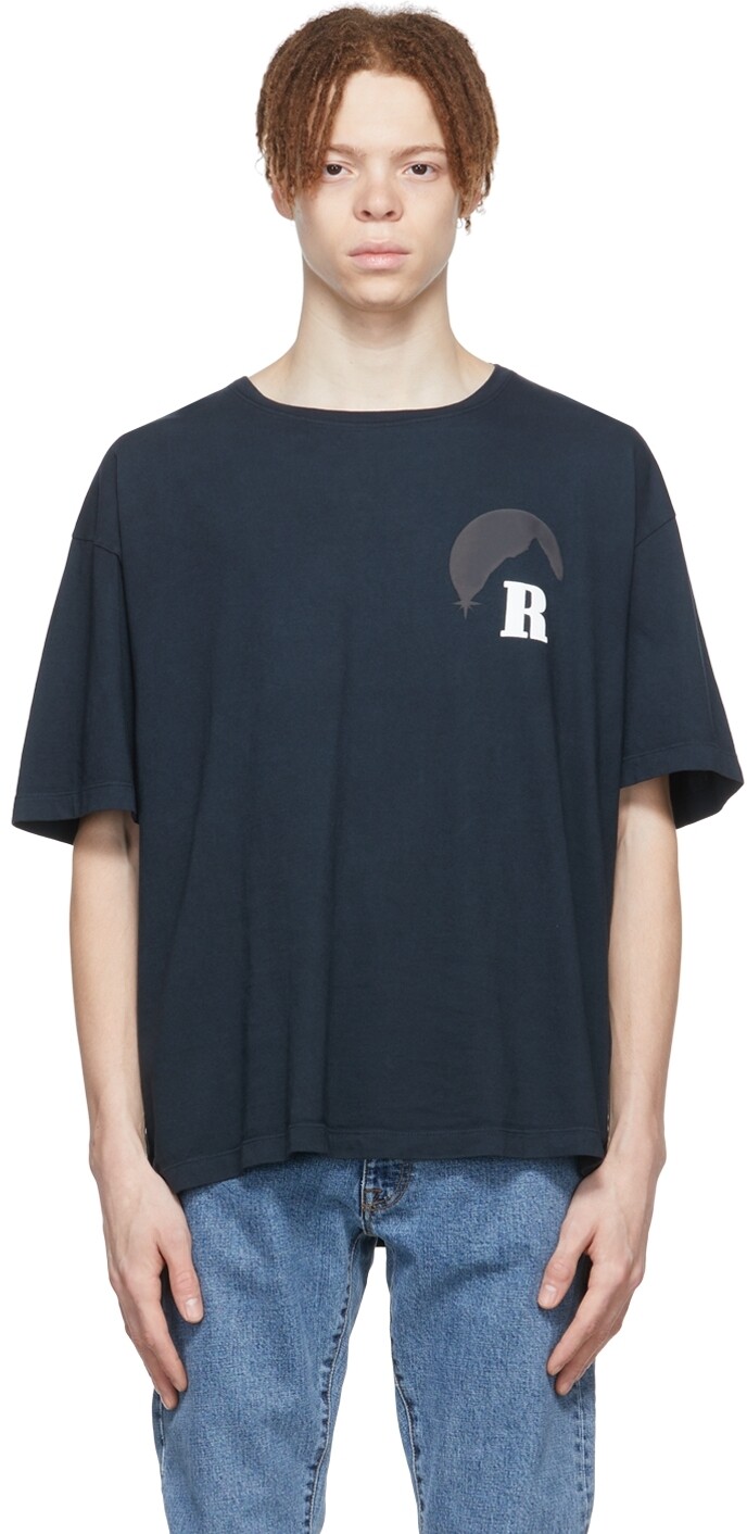 

Черная хлопковая футболка Rhude