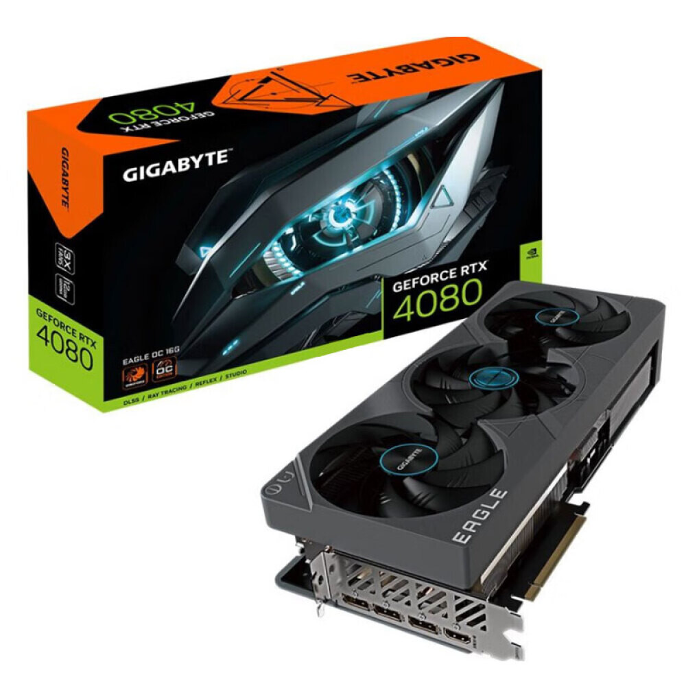 

Видеокарта дискретная Gigabyte RTX 4080 EAGLE OC GDDR6 16GB Falcon