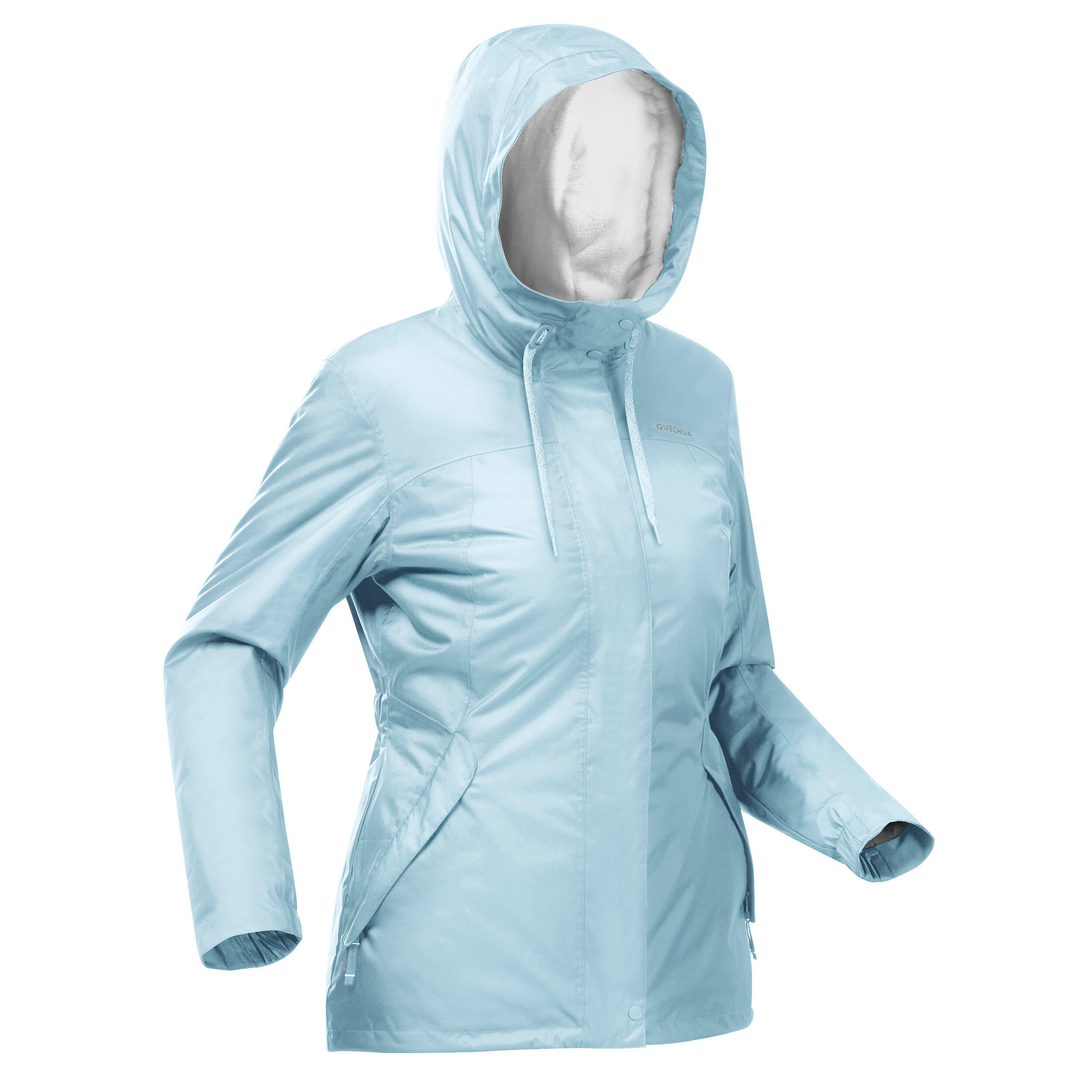 Куртка женская водонепроницаемая для зимних походов Quechua SH500, светло-голубой