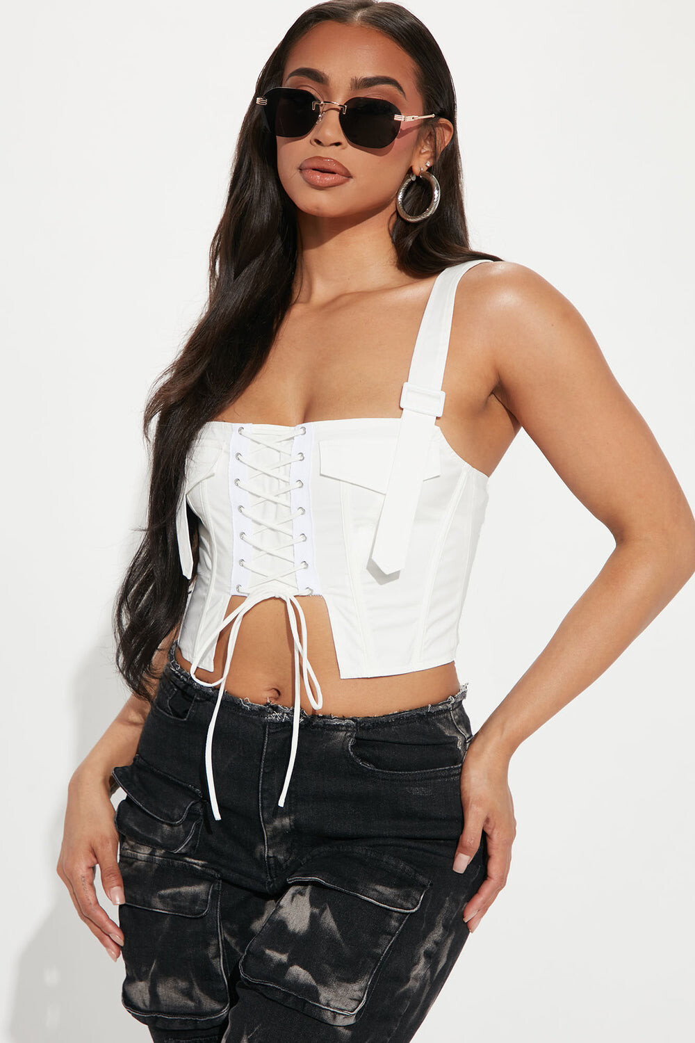 

Топ Fashion Nova GWQ5600, белый