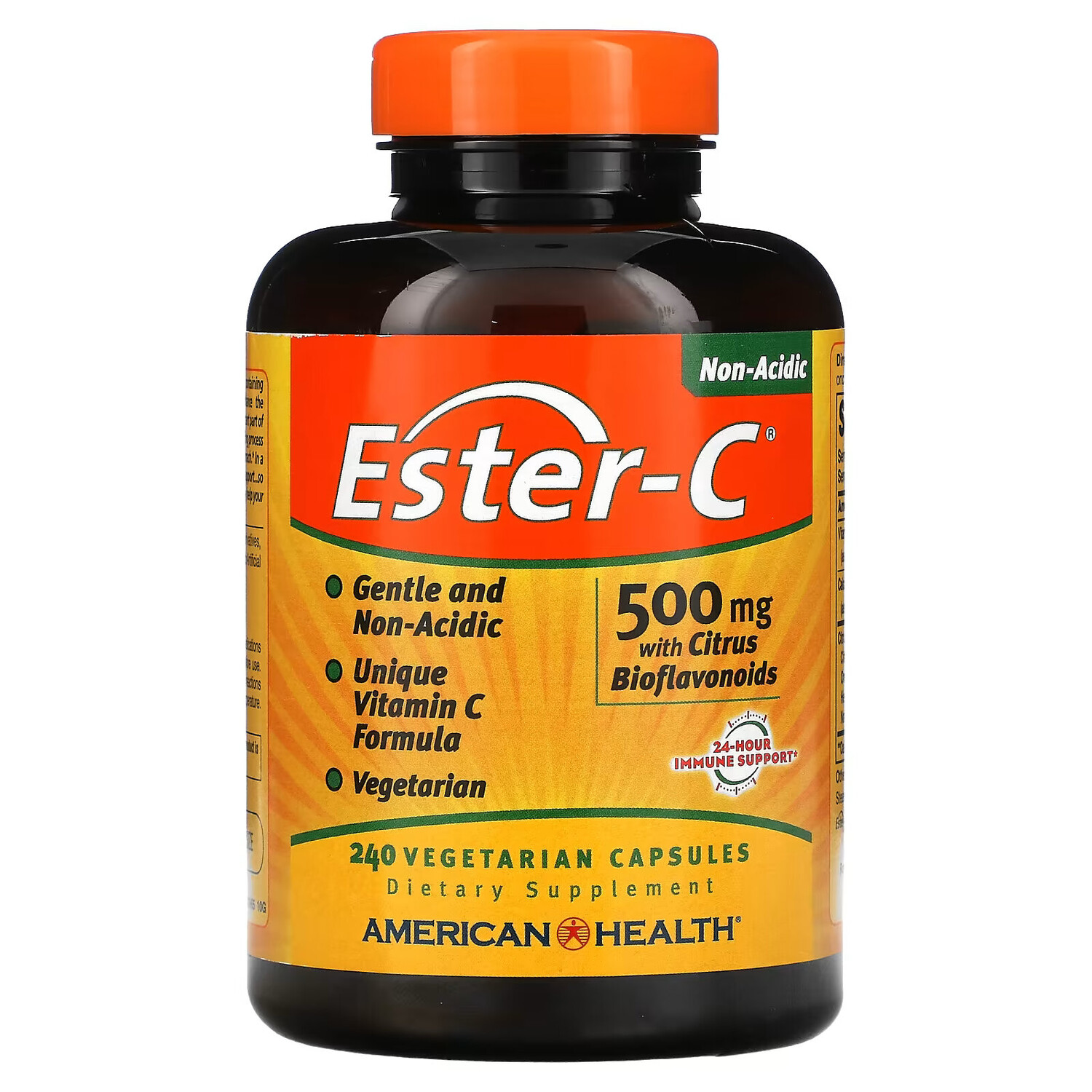 

American Health, Ester-C с цитрусовыми биофлавоноидами, 500 мг, 240 вегетарианских капсул