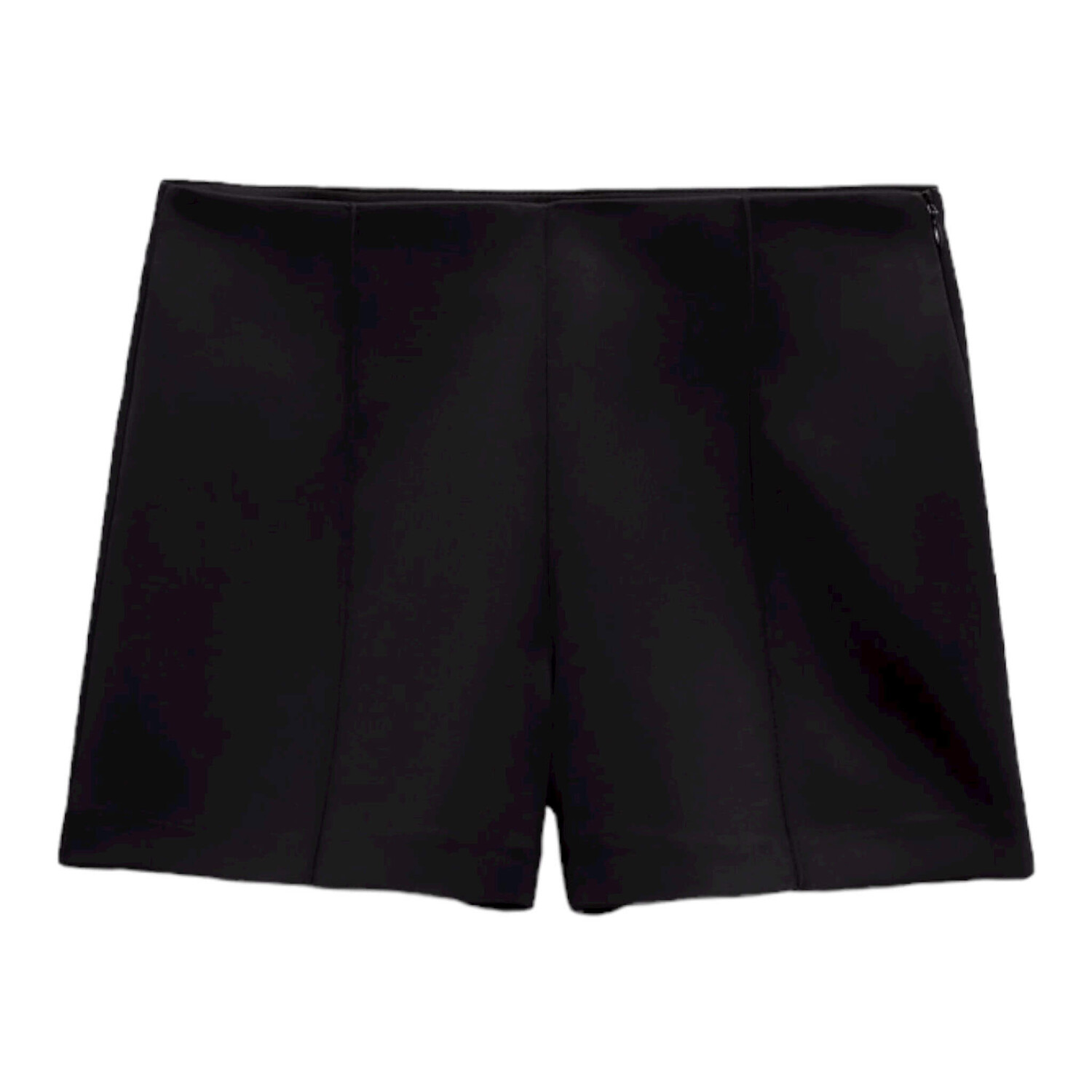 

Шорты Zara Satin With Topstitching, черный