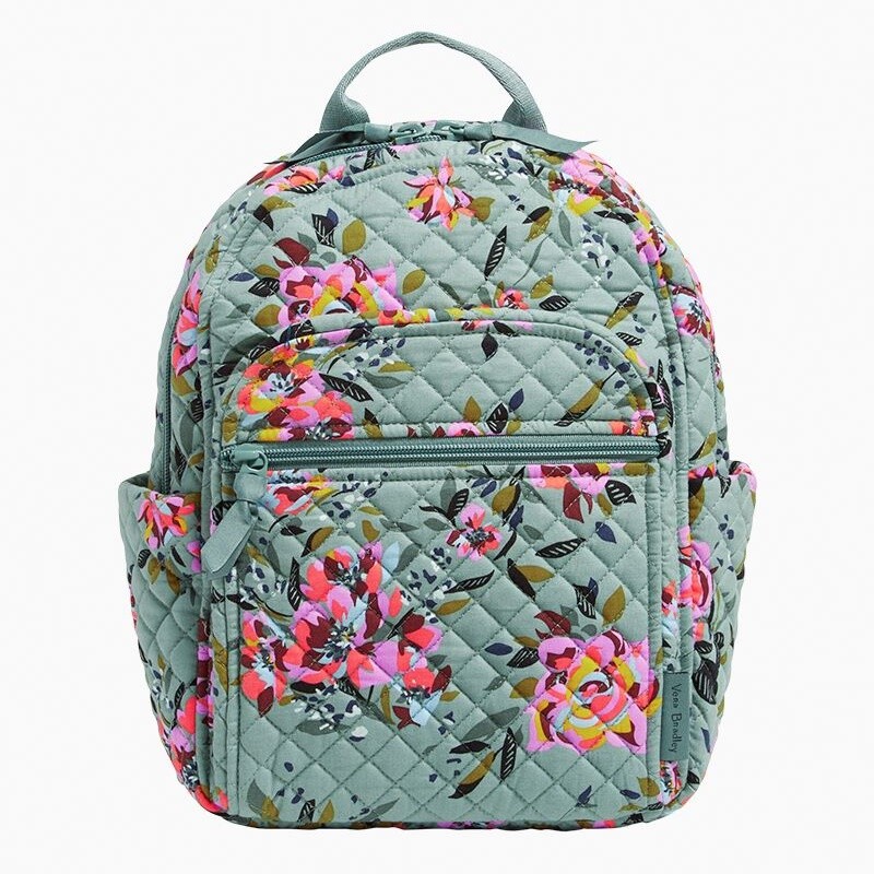 

Рюкзак Vera Bradley Cotton Small Women's, бирюзовый/мультиколор