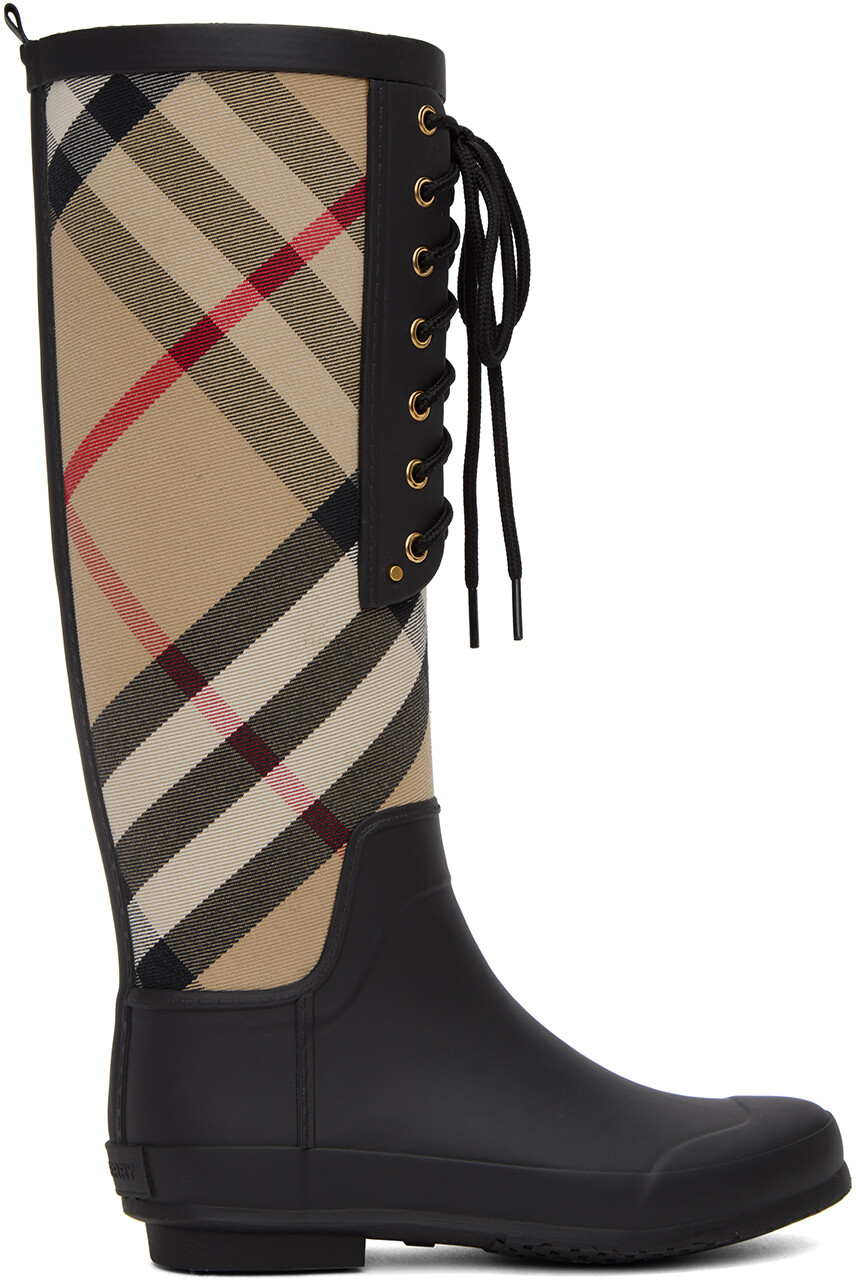 

Резиновые сапоги в клетку Black House Burberry