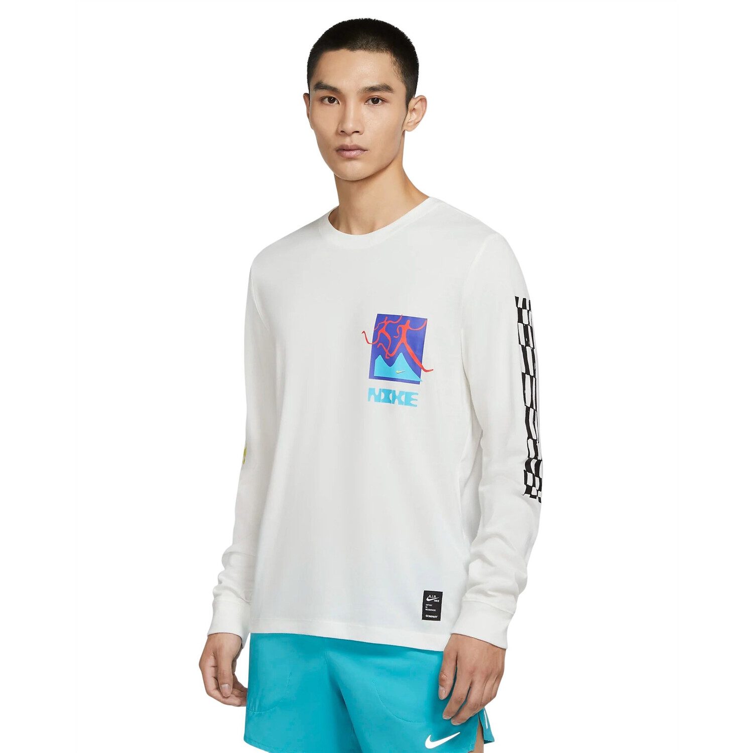 

Лонгслив Nike Dri-Fit A.I.R. Chaz Bear, белый/мультиколор