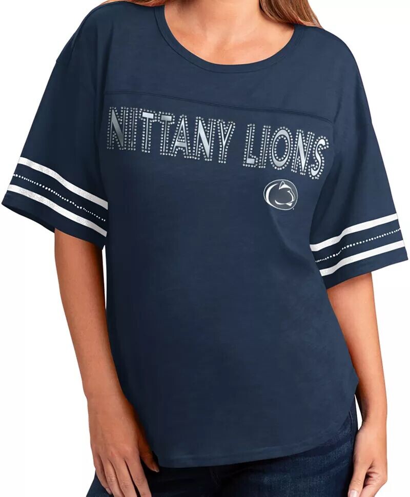 

Женская синяя футболка G-III For Her Penn State Nittany Lions с экстра-поинтами