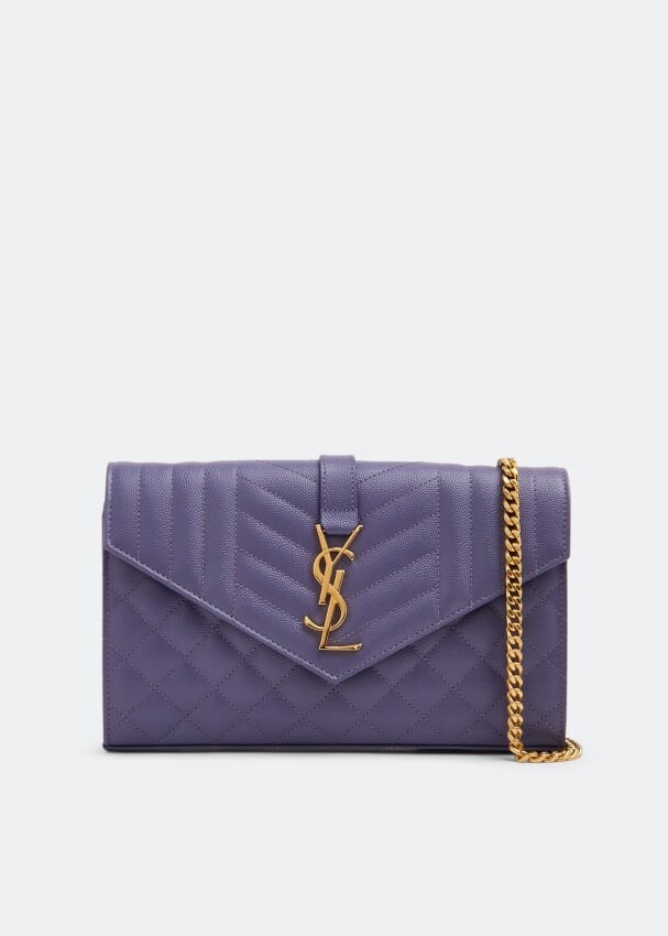 

Кошелек SAINT LAURENT Monogram chain wallet, фиолетовый