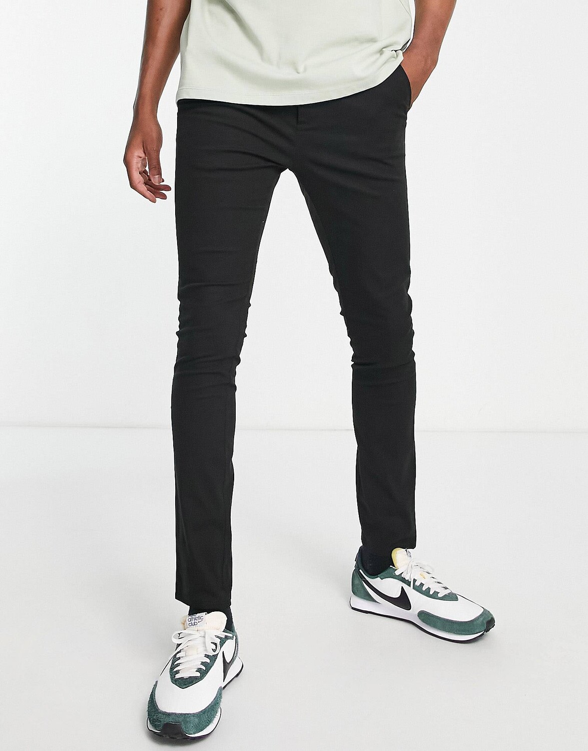 

Черные супероблегающие брюки чинос ASOS DESIGN, Черный