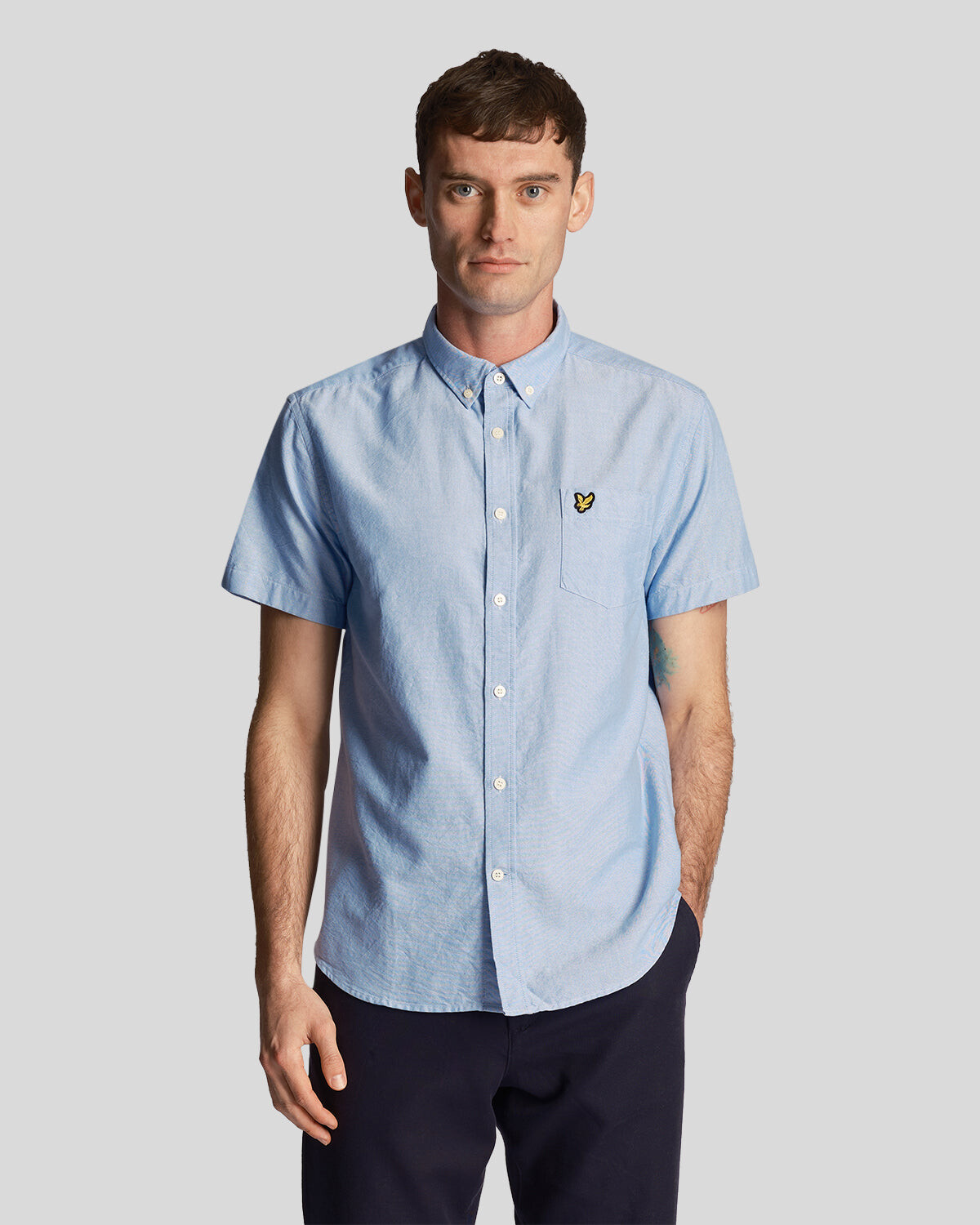 

Оксфордская рубашка с короткими рукавами "ривьера" Lyle & Scott, синий