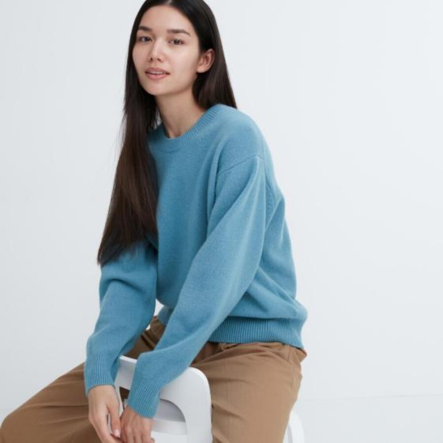 

Джемпер Uniqlo Heattech Premium Lambswool, синий