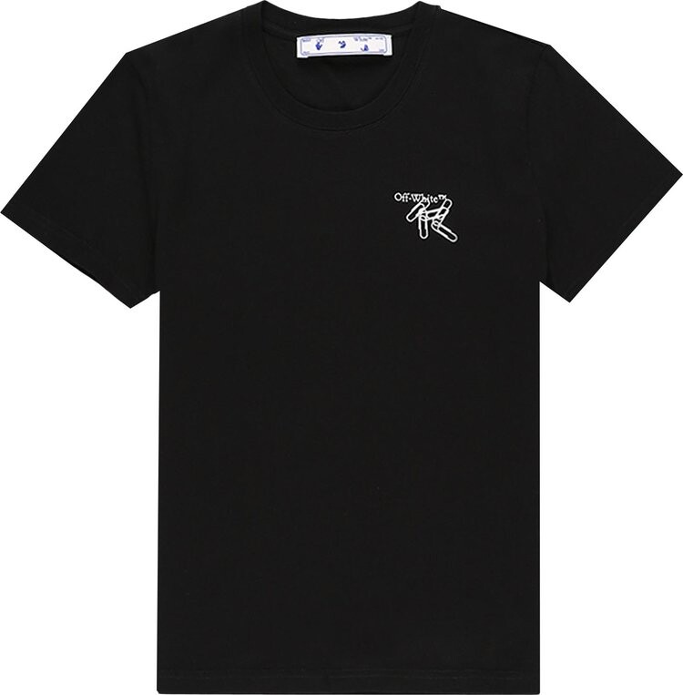 

Футболка Off-White Paper Clip Arrow Tee 'Black/White', черный