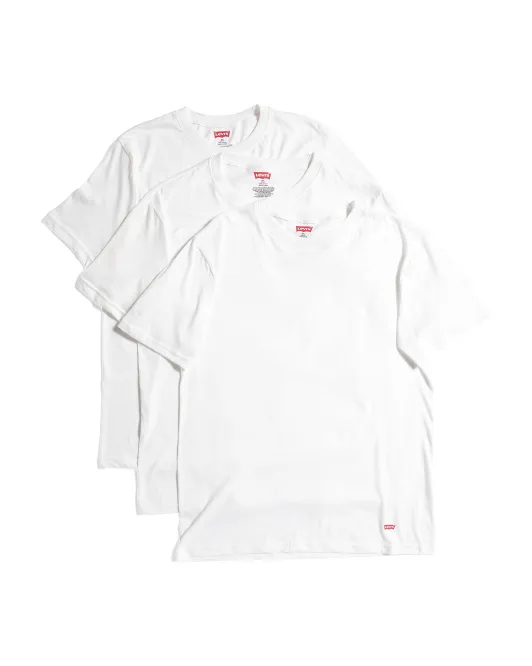 

3 пары футболок с круглым вырезом Levis, белый