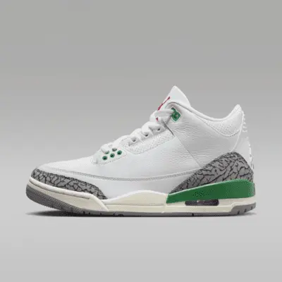 

Кроссовки Jordan Air 3 Retro, цвет White/Lucky Green/Cement Grey/Varsity Red