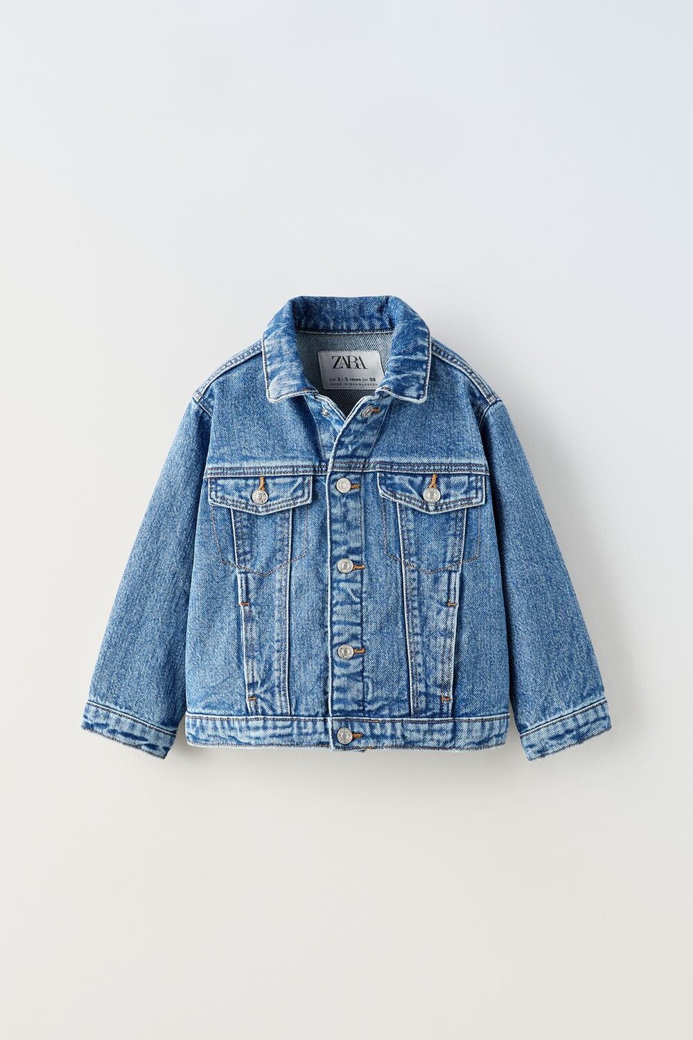 

Джинсовая куртка ZARA, средне-синий