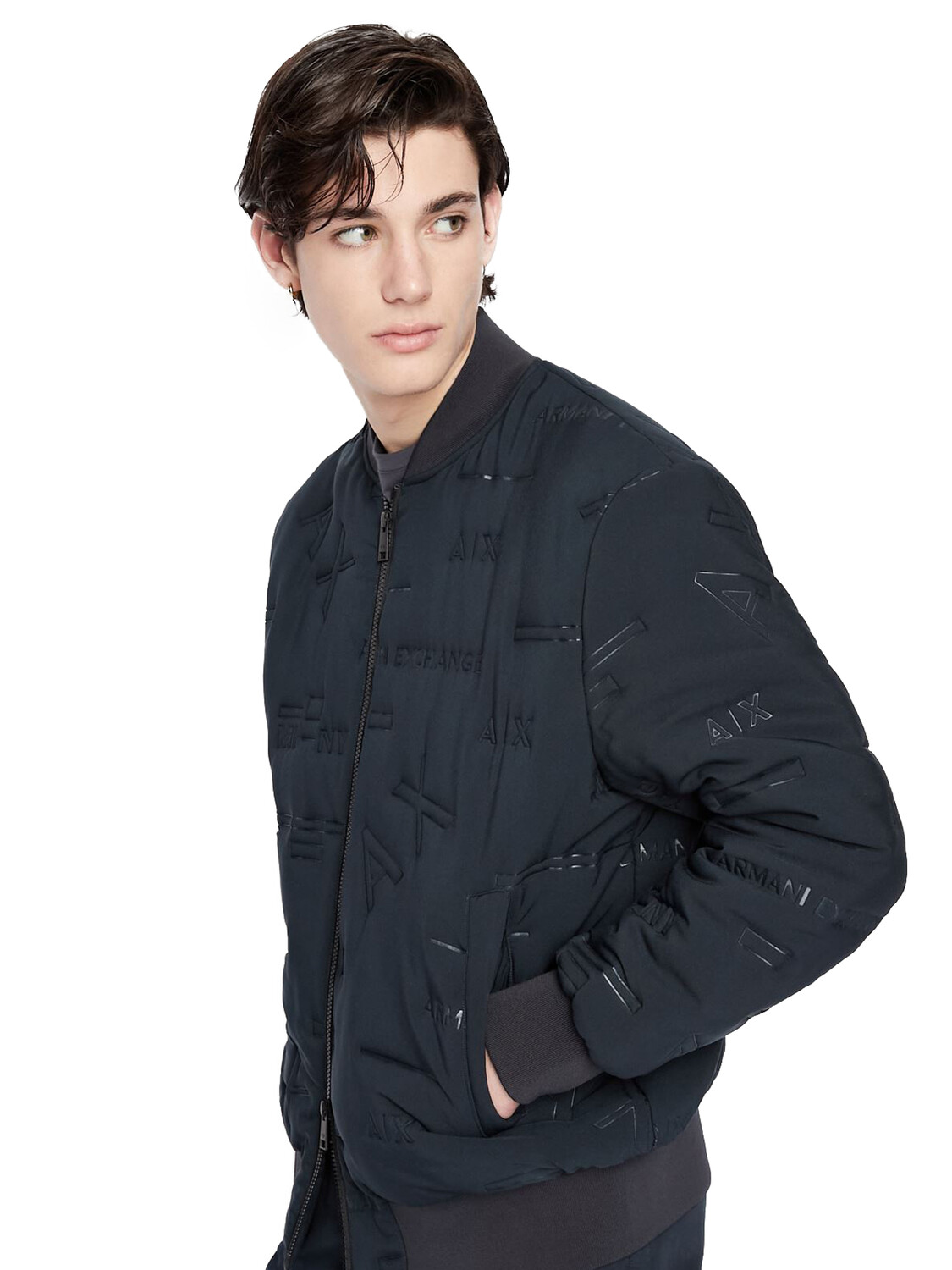 

ARMANI Exchange Нейлоновый бомбер, синий