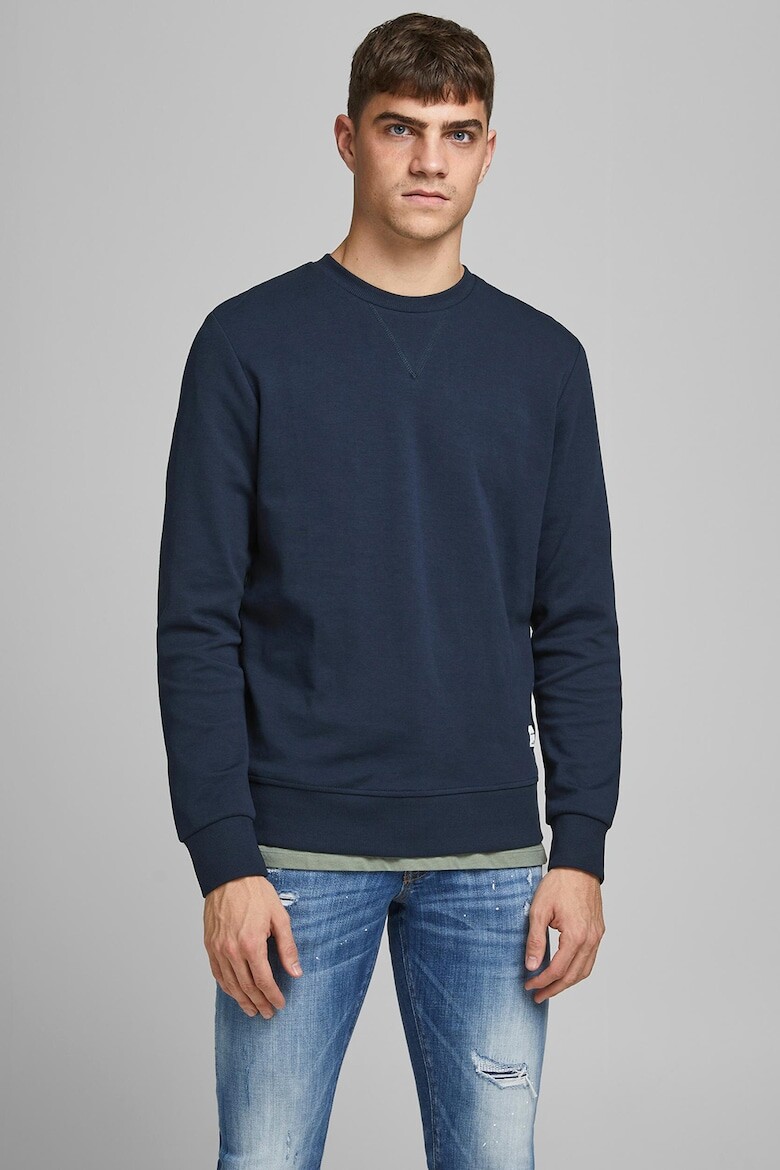 

Базовый свитшот с овальным вырезом Jack & Jones, синий