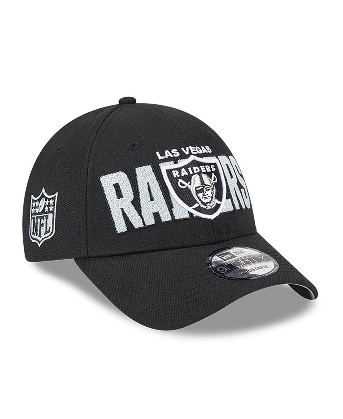 

Мужская черная регулируемая кепка Las Vegas Raiders 2023 NFL Draft 9FORTY New Era