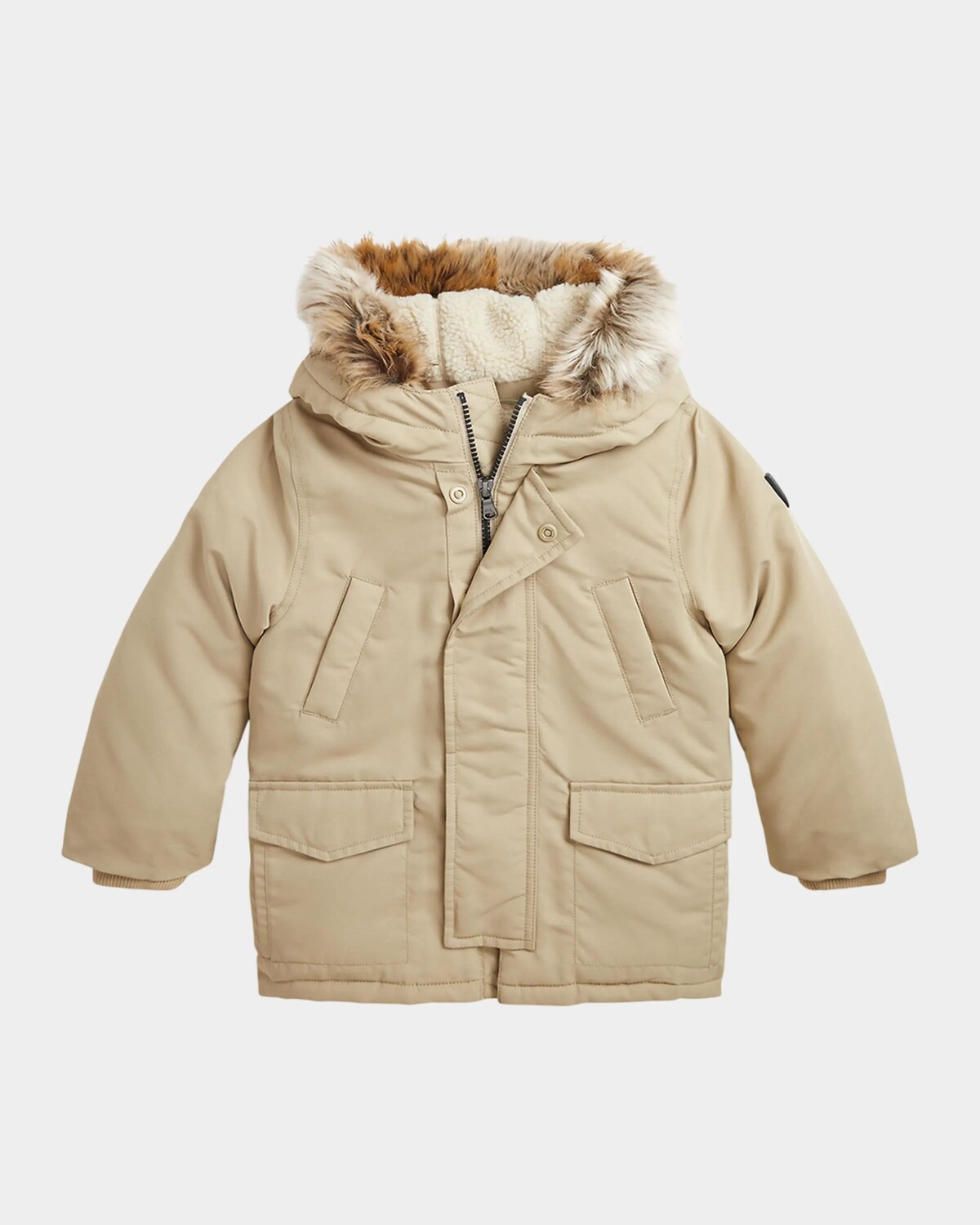 

Куртка-парка для мальчика с капюшоном из искусственного меха, размер 2–7 Ralph Lauren Childrenswear, цвет Classic Khaki