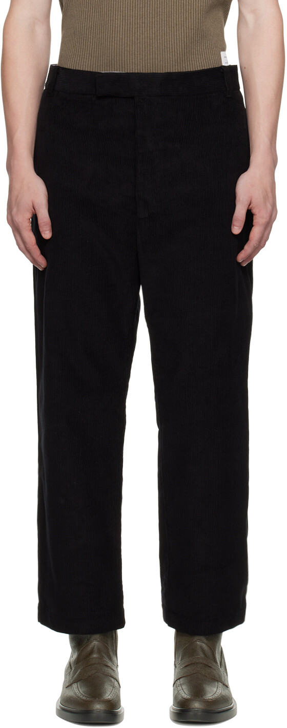 

Черные прямые брюки Thom Browne, Черный, Черные прямые брюки Thom Browne