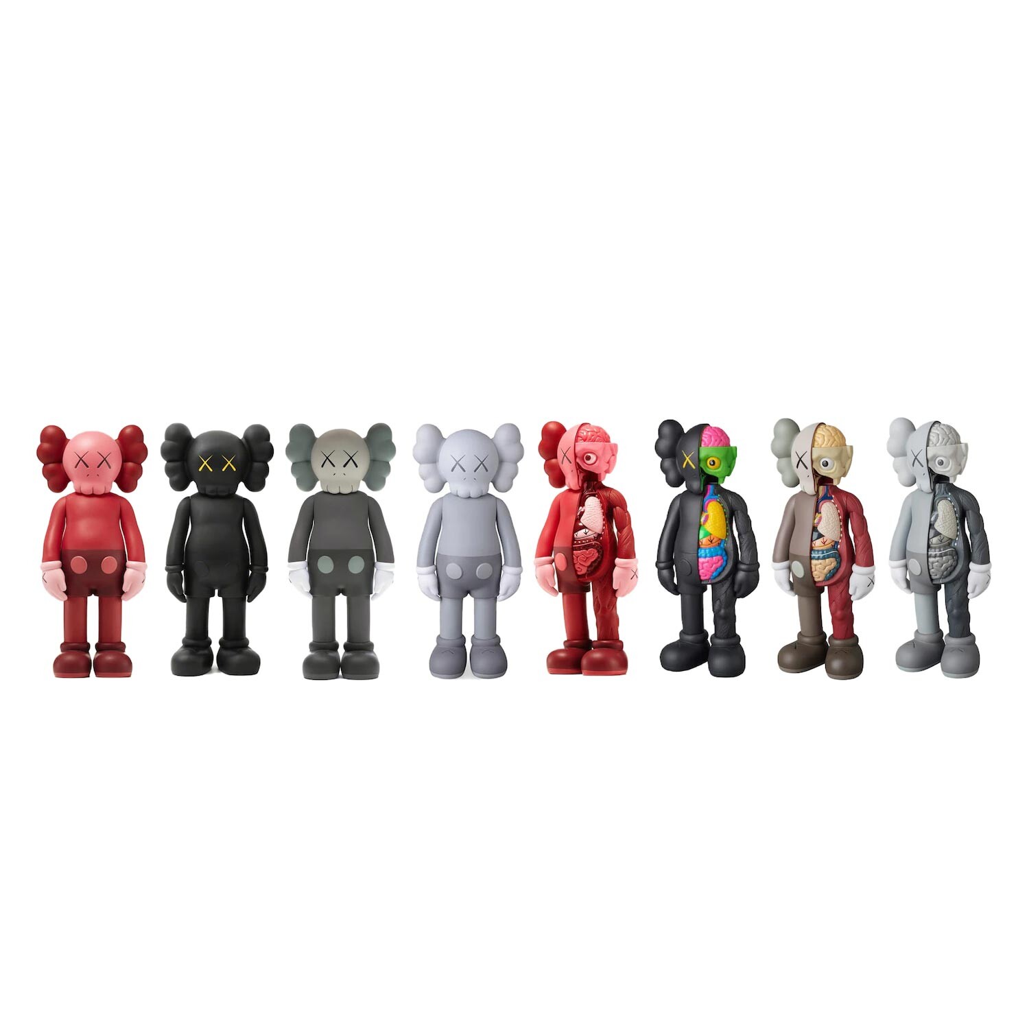 

Набор виниловых фигурок Kaws Companion Flayed & Companion Open Edition, черный/красный/коричневый/серый