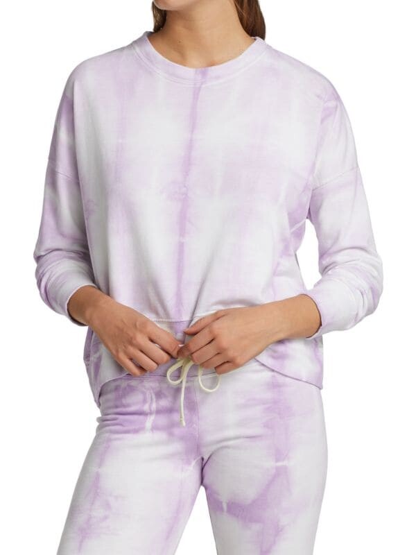 

Толстовка Оверсайз Sundry Tie-Dye Terry, lilac / white