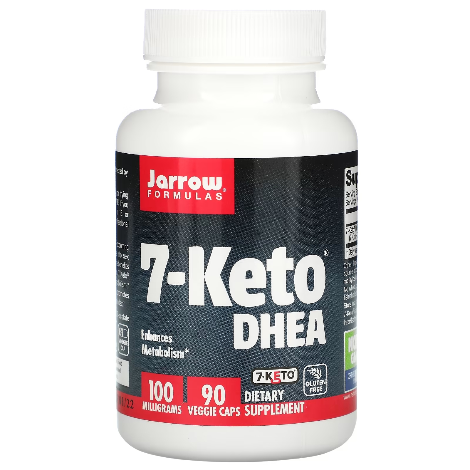 Jarrow Formulas 7-Keto ДГЭА 100 мг, 90 вегетарианских капсул mrm nutrition дгэа 25 мг 90 вегетарианских капсул