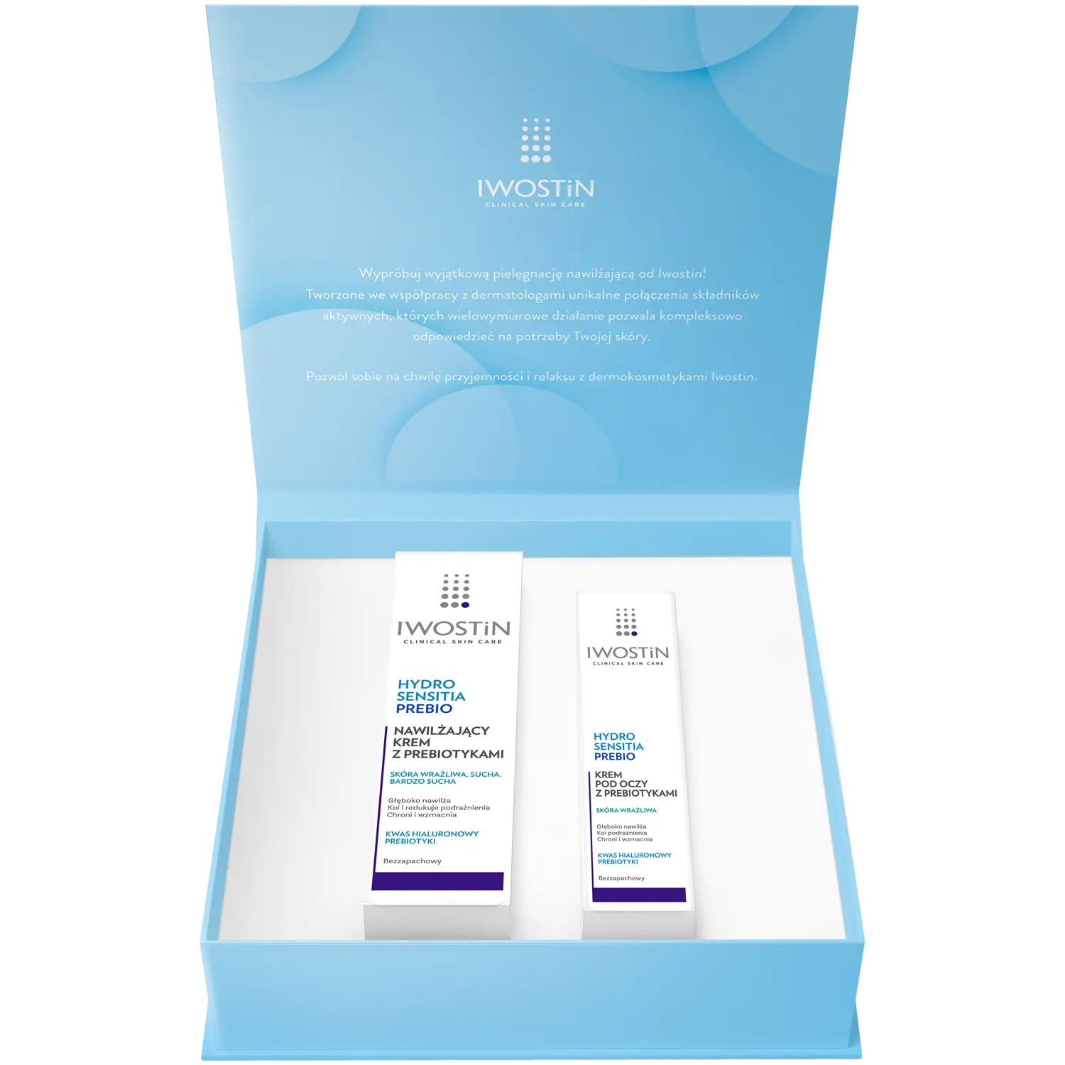 

Iwostin Hydro Sensitia Prebio набор: крем для глаз, 15 мл + дневной крем для лица, 50 мл