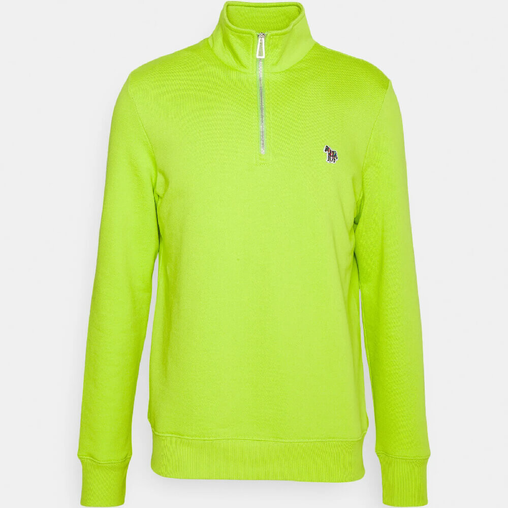 

Свитшот PS Paul Smith Zebra Zip, ярко-зеленый