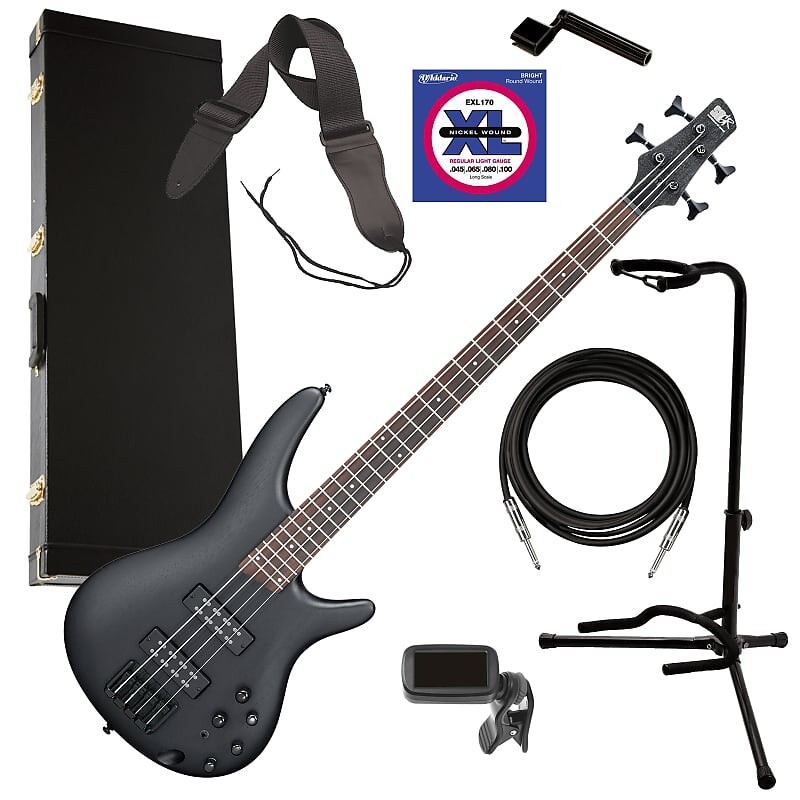 

Ibanez SR300EB 4-струнная бас-гитара, черный цвет, полный комплект бас-гитары