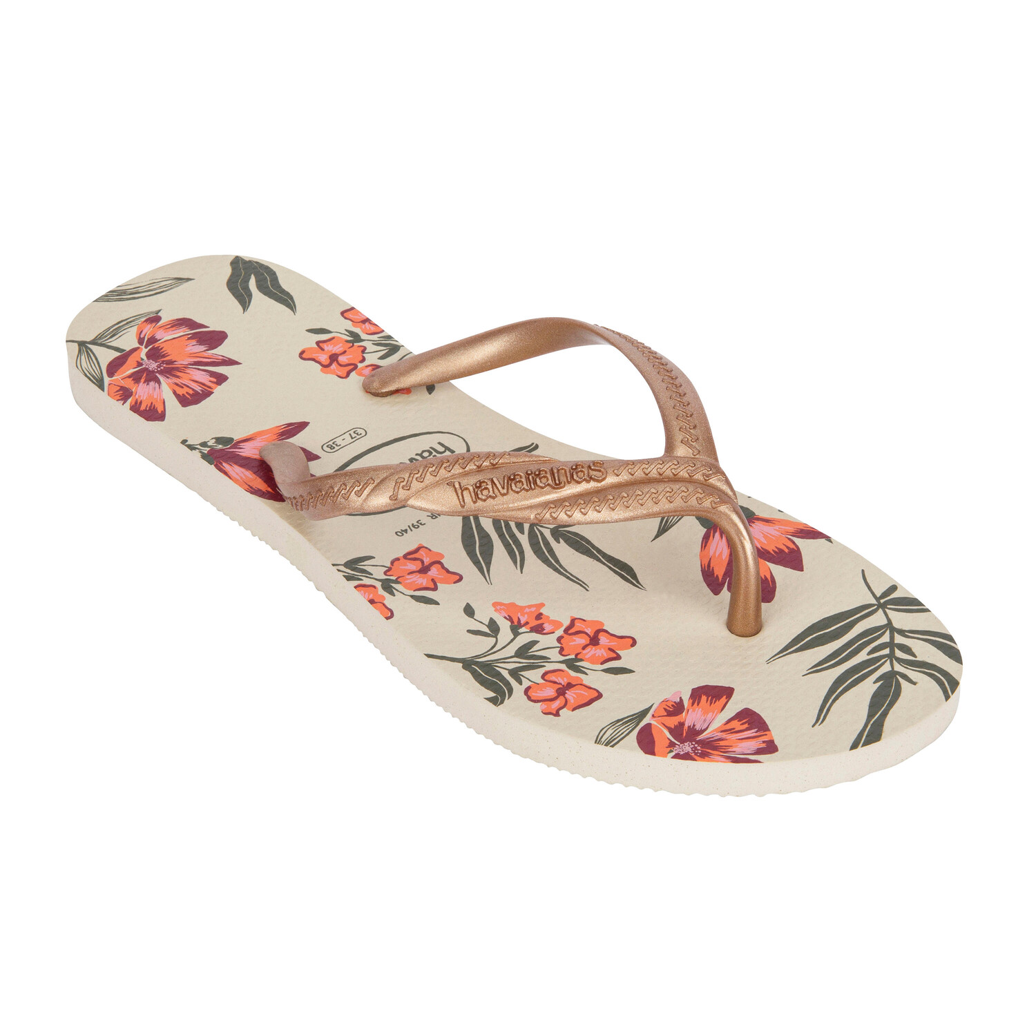 

Вьетнамки HAVAIANAS Цветочные женские бежевые, бежевый / цветной