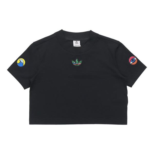 

Футболка Adidas originals Artist Tee Ss Multi-Color Logo Casual Sports Round Neck Short Sleeve Black T-Shirt, Черный