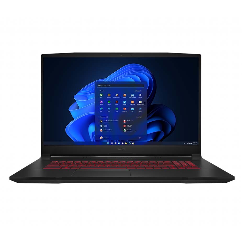 Игровой ноутбук MSI Katana GF76 17.3 FHD, 16ГБ/1ТБ, i7-12700H, RTX 3070, черный, английская клавиатура ноутбук lenovo legion 5 15iah7h 15 6 1920x1080 intel core i7 12700h ram 16гб ssd 512гб rtx 3070 8гб eng rus без ос cloud grey 2 4 кг 82rb00ljrm